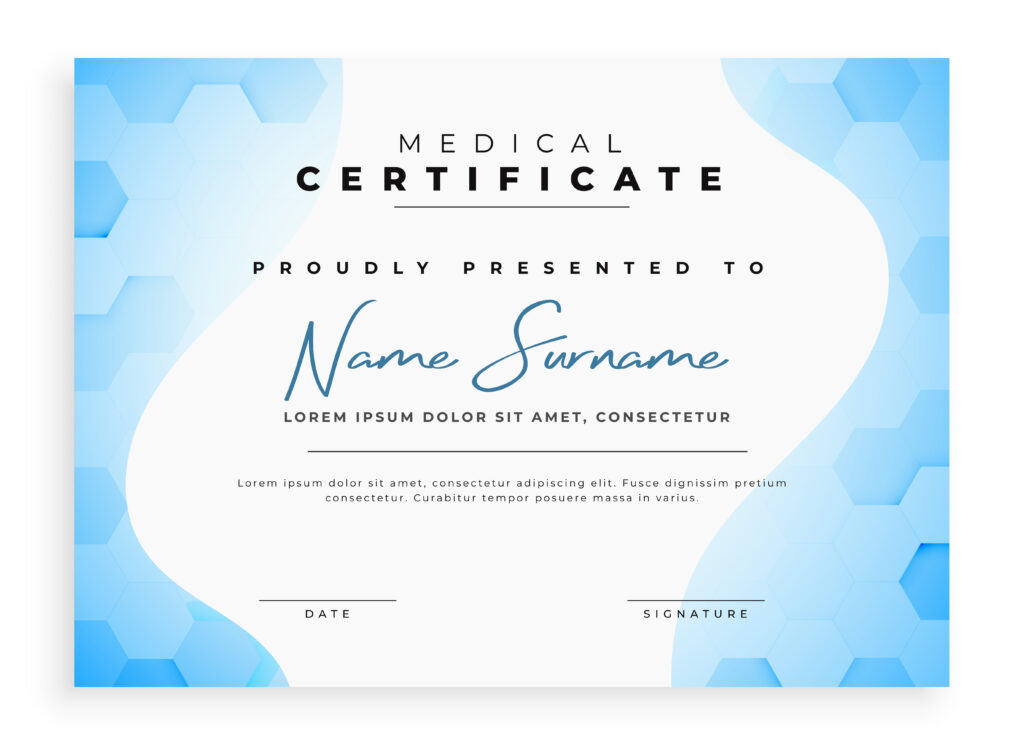 Medical Certificate