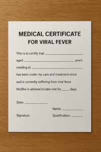 Doctor's certificate