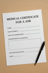 Doctor's certificate